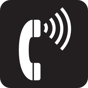 300x300 Volume Control Telephone Black Clip Art