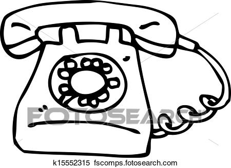 450x329 Clipart Of Cartoon Old Style Telephone K15552315
