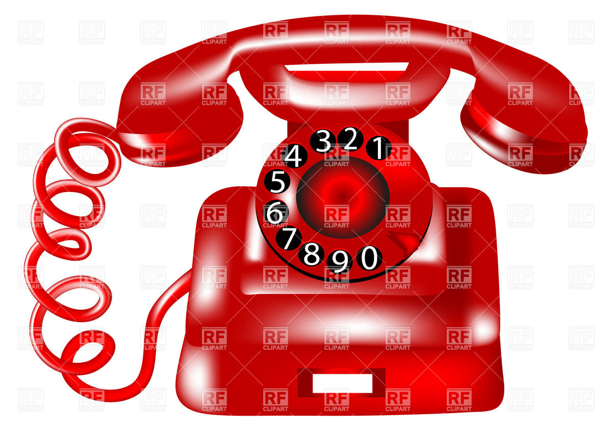 1200x849 Red Rotary Dial Telephone Royalty Free Vector Clip Art Image