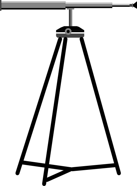 444x600 Telescope Clip Art Free Vector In Open Office Drawing Svg ( Svg