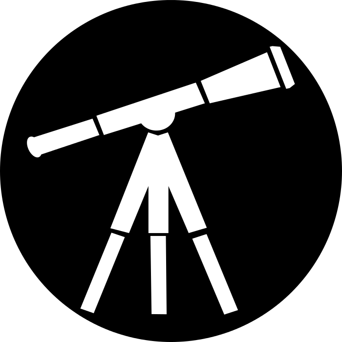 700x700 Telescope In Dark Circle