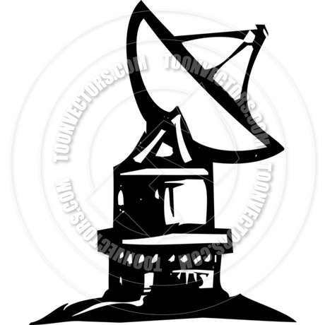 460x460 Radio Telescope Woodcut By Xochicalco Toon Vectors Eps