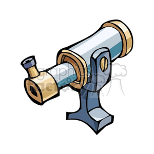 300x300 Royalty Free Cartoon Telescope 165520 Vector Clip Art Image