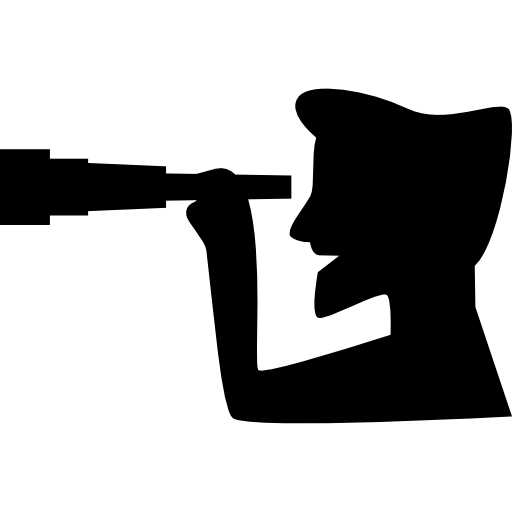 512x512 Man Viewing Through A Telescope