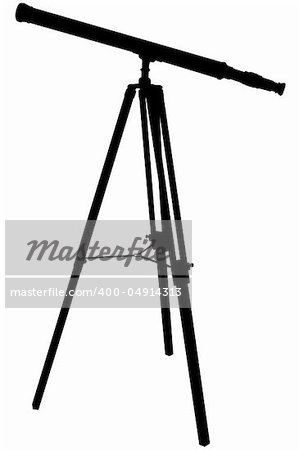 299x450 Telescope Silhouette On White Clipart Panda
