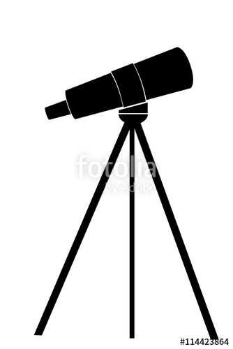 334x500 White Silhouette Of Telescope