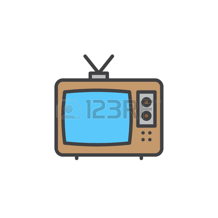 450x450 Cable Tv Icon, Filled Flat Sign, Solid Glyph Pictogram, Vector