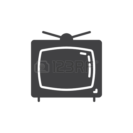 450x450 Tv, Old Television Icon Vector, Filled Flat Sign, Solid Pictogram