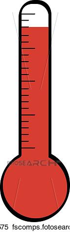 143x470 Clipart Of Thermometer With High Temperature K1607575