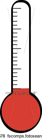 143x470 Clip Art Of Thermometer With Low Temperature K1607578