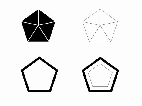 468x351 Pentagon Clip Art Template