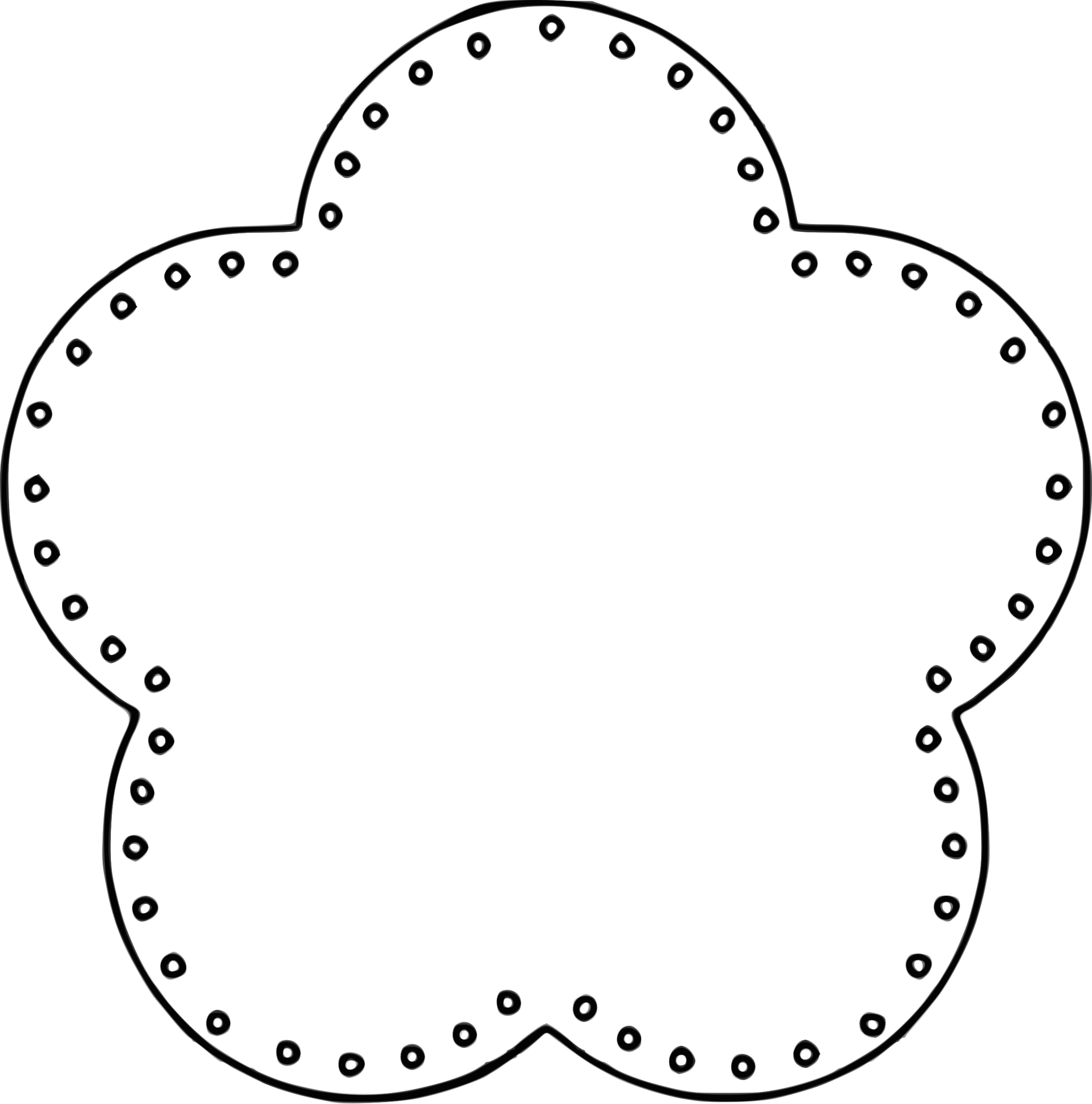 2255x2280 Scallop Circle Template Png Clipart