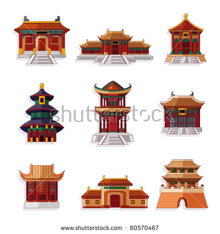 442x470 Chinese Temple Clipart