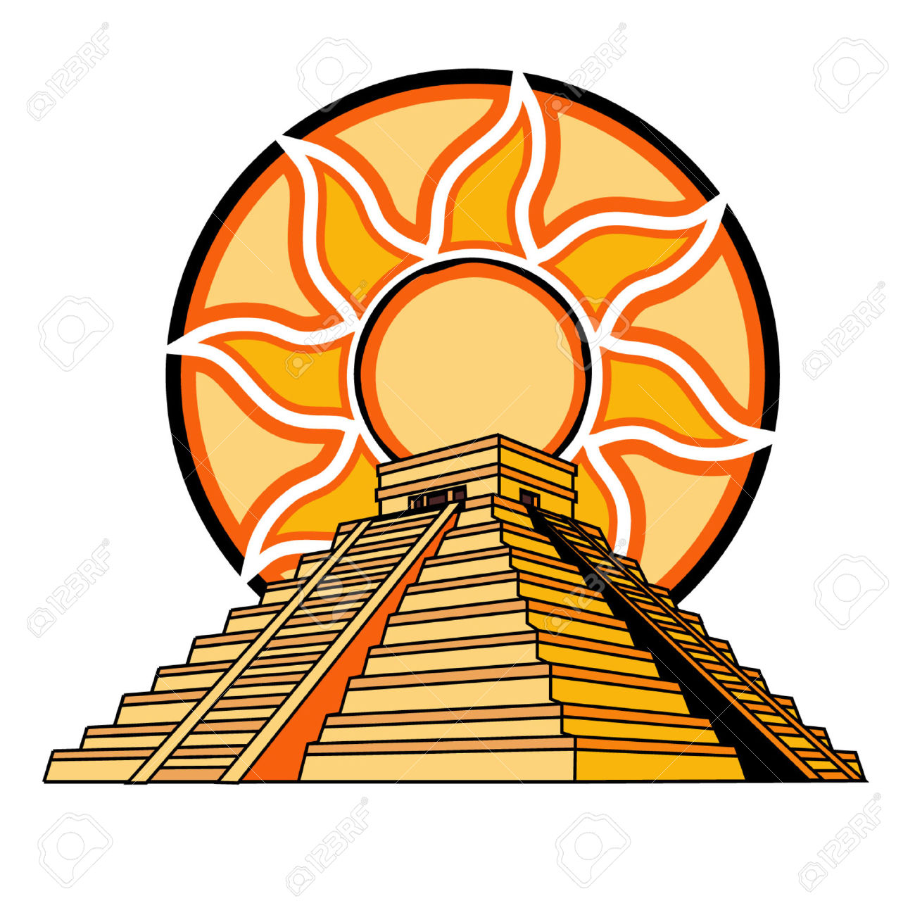 1300x1300 Pyramid Clipart Mayan Temple