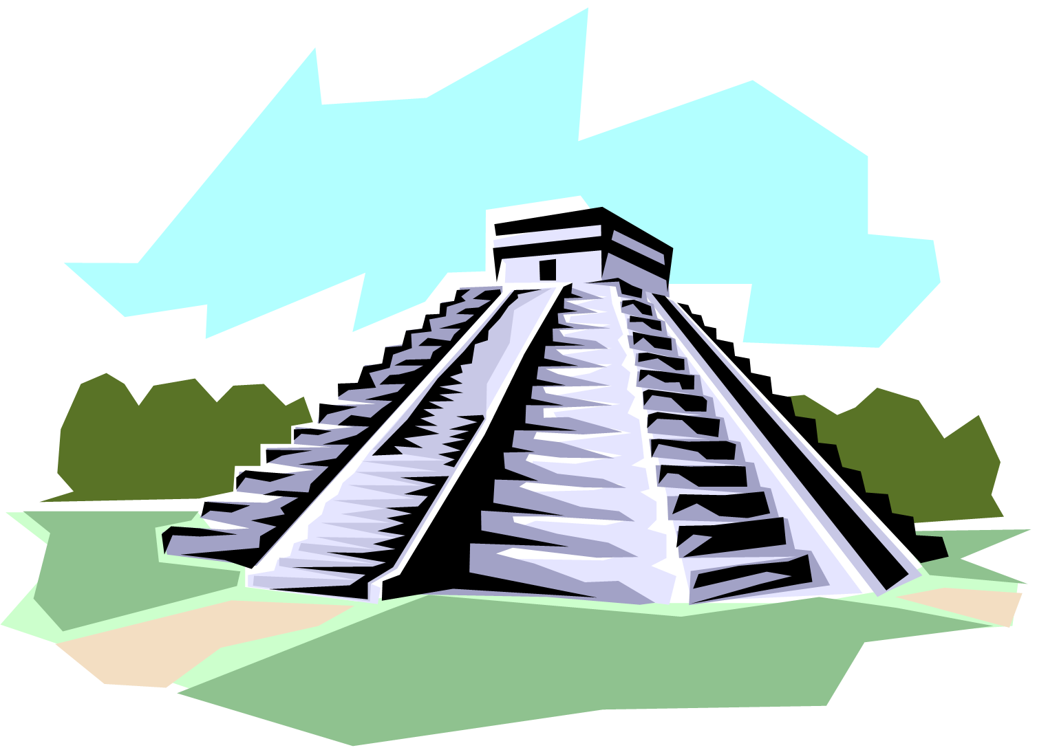 28 Collection Of Aztec Pyramid Clipart Tenochtitlan Clipart Hd Png ...