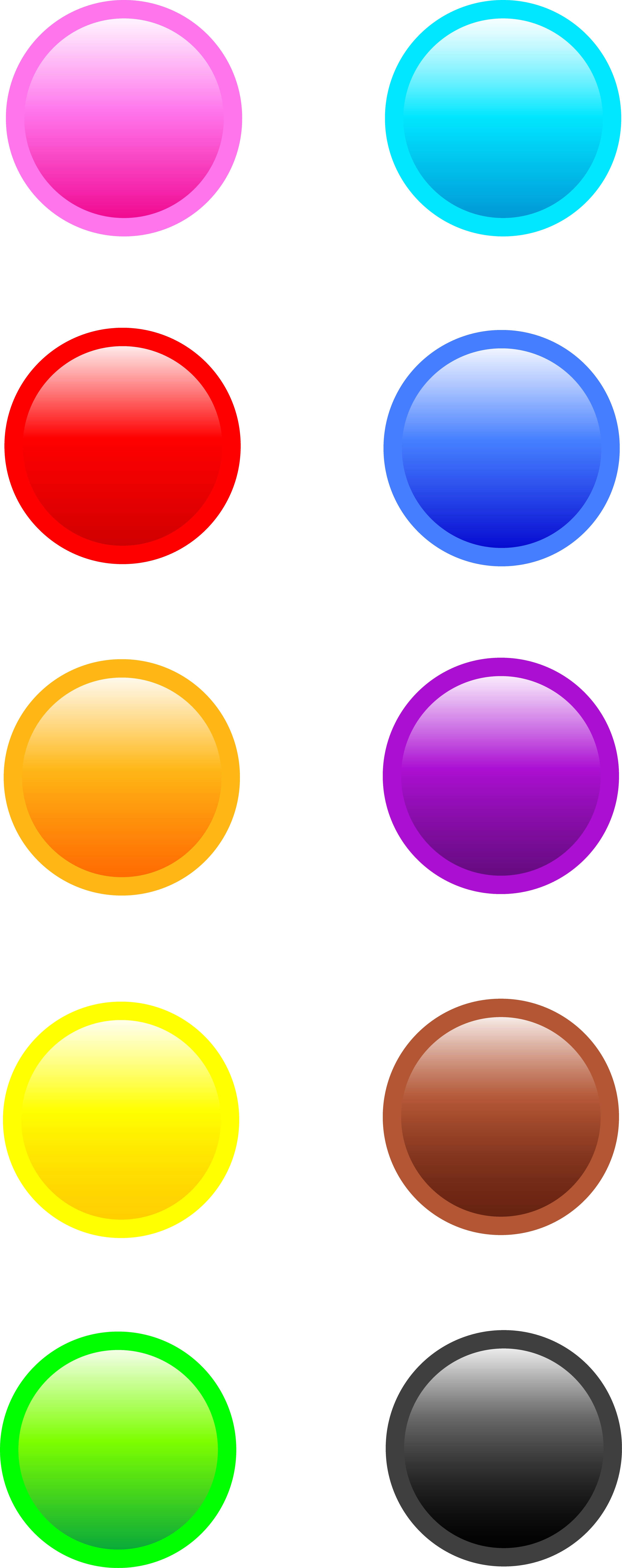 3521x8871 Ten Glossy Round Web Buttons