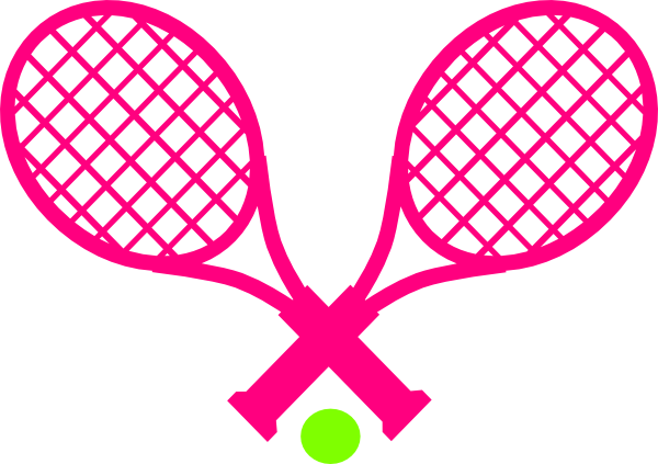 600x423 Pink Tennis With Green Ball Clip Art