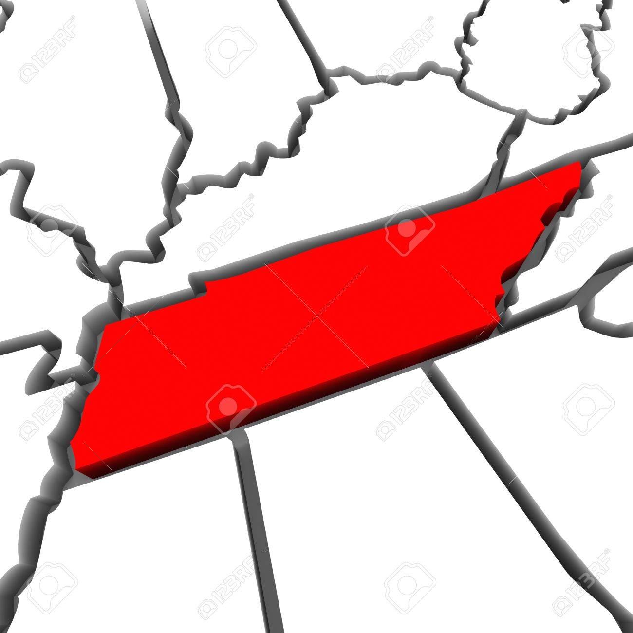 1300x1300 Map Of Tennesse Knoxville Pinned On A Map Of Tennessee Usa Stock