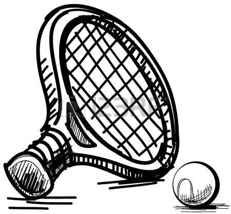450x417 Tennis Racket And Ball Illustration Royalty Free Cliparts, Vectors