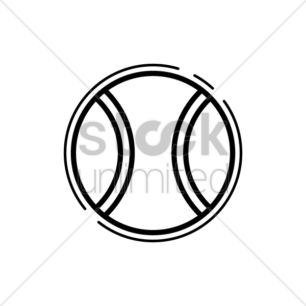 600x600 Tennis Ball Vector Image