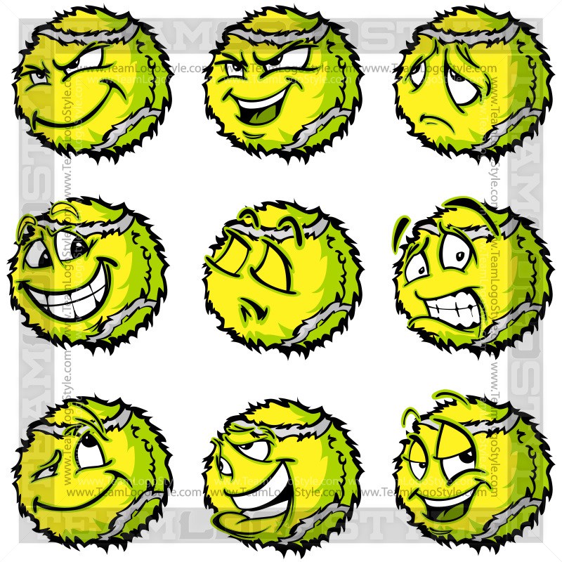 800x800 Sad Tennis Ball Clip Art