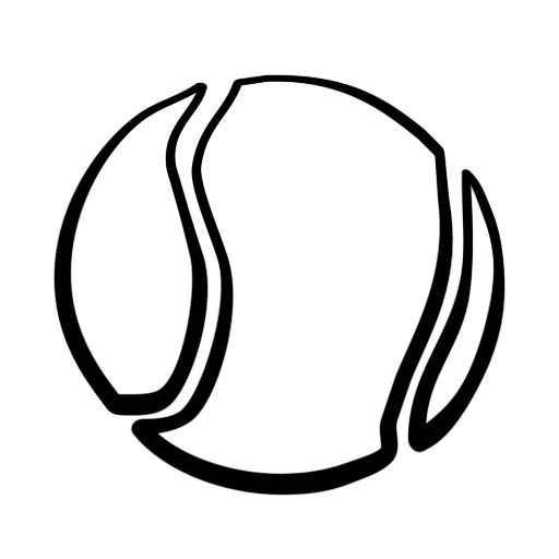 512x512 Tennis Ball Tennis Black And White Clipart Kid