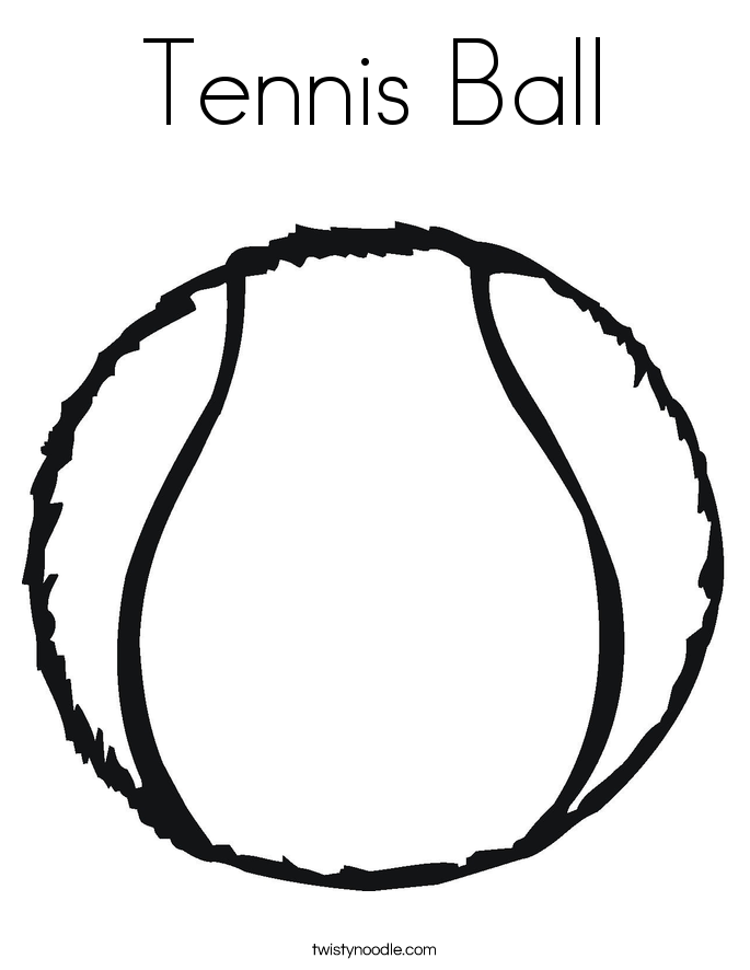 685x886 Tennis Ball Coloring Page