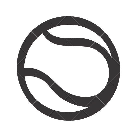 550x550 Tennis Ball Outline