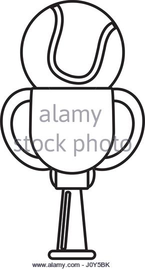 290x540 Trophy Tennis Ball Winner Outline Stock Photos Amp Trophy Tennis