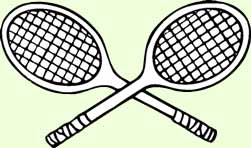 251x148 Crossed Tennis Rackets Clip Art 101 Clip Art