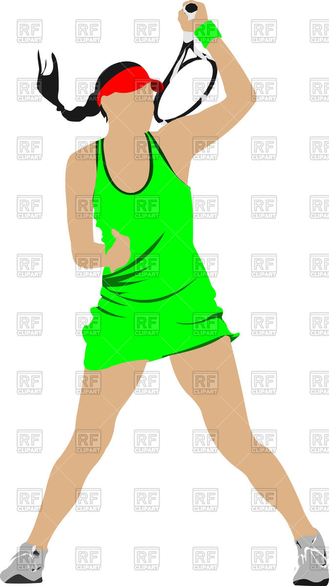 674x1200 Silhouette Of Female Tennis Player Royalty Free Vector Clip Art