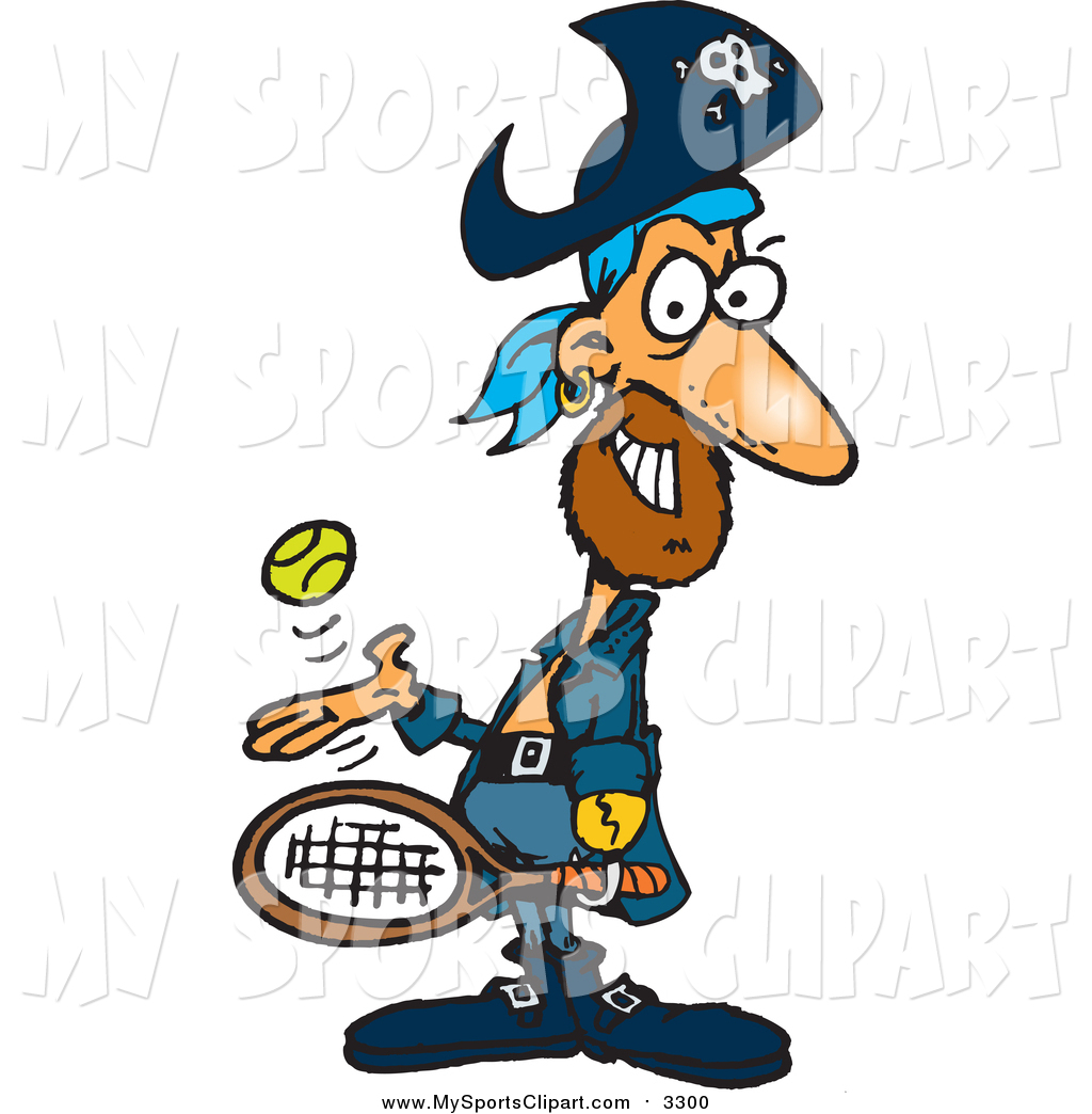 1024x1044 Sports Clip Art Of A Pirate Guy Playing Tennis By Dennis Holmes