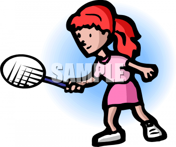 350x293 Tennis Racket Clipart Pink Girl