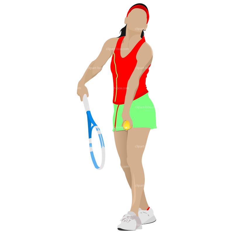 800x800 Free Girl Tennis Clipart Image