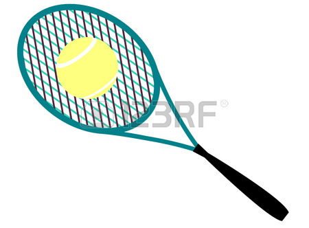 450x332 Tennis Racket And Ball Isolated On White Background Royalty Free