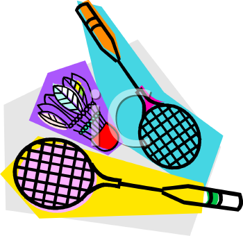 350x340 Royalty Free Badminton Clip Art, Sport Clipart