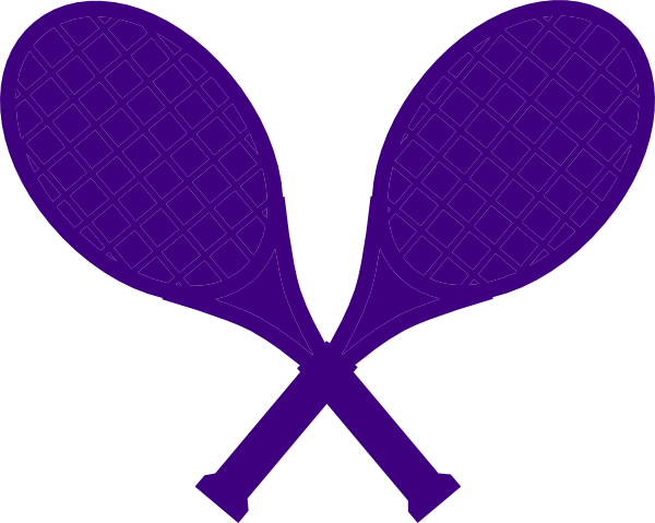 600x479 Purple Crossed Tennis Racquets Clip Art