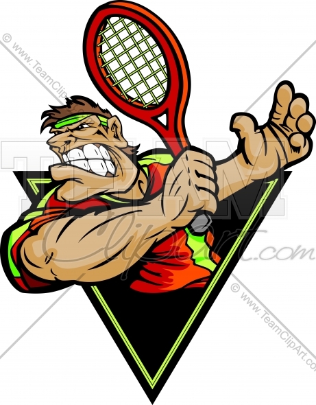 461x590 Tennis Cartoon Logo Graphic Image. Vector Format.