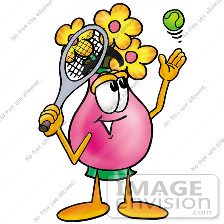 450x450 Clip Art Graphic Of A Pink Vase And Yellow Flowers Cartoon