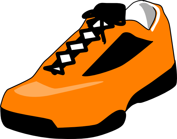 600x470 Cartoon Tennis Shoe Clipart