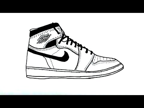 480x360 How To Draw A Hi Top Tennis Shoe Sneaker Easy Drawing Lesson