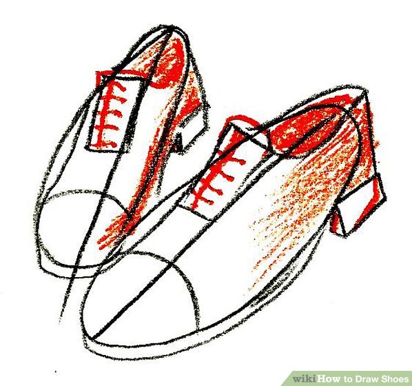 598x560 4 Ways To Draw Shoes