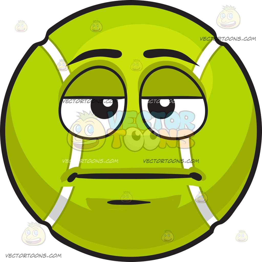1024x1024 A Bored Tennis Ball Cartoon Clipart