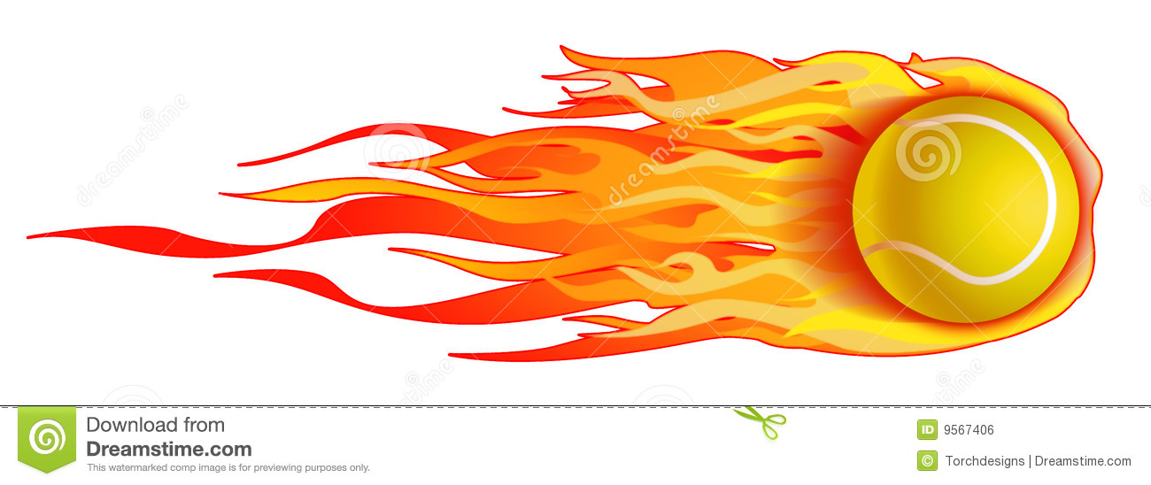 1300x548 Tennis Ball Clipart Flame