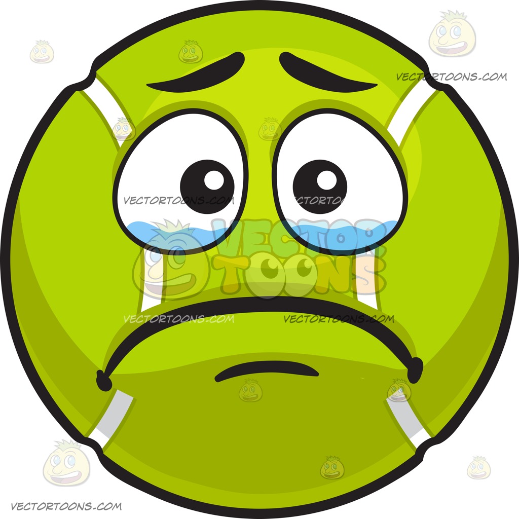 1024x1024 A Crying Tennis Ball Cartoon Clipart