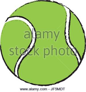 300x321 Drawing Tennis Ball Sport Competition Element Stock Vector Art