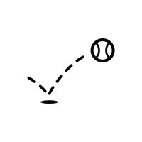 200x200 Bouncing Tennis Ball Vector Image