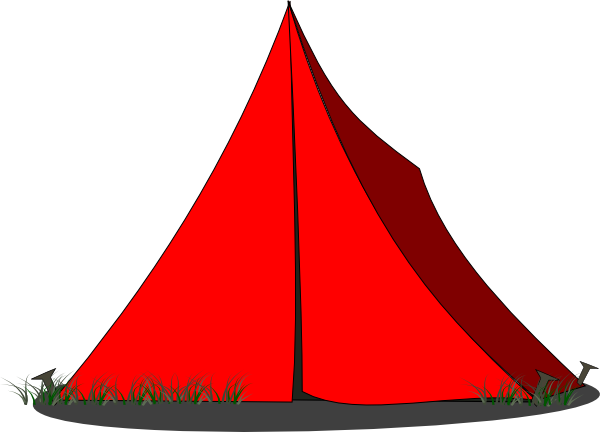 600x432 Free Illustration Tent Camping Red Clip Art Image