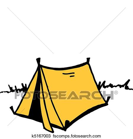 450x470 Clipart Of Vector Tent K5167003
