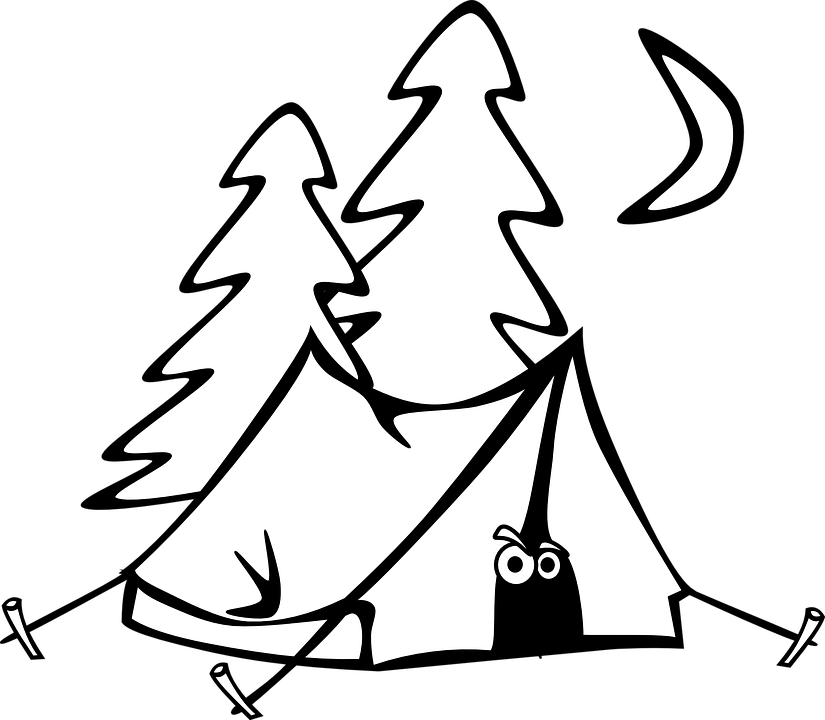 825x720 Night Clipart Camp Tent